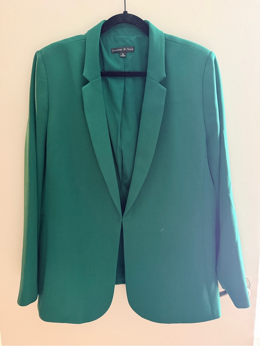 Preston & York Green Single-Button Blazer
